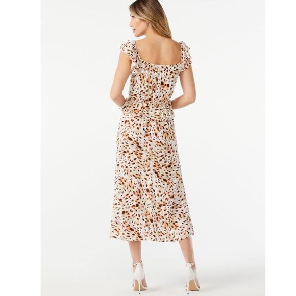 Women's Plus Ruffle Sweetheart Midi Dress Size XXL - Picture 2 of 5